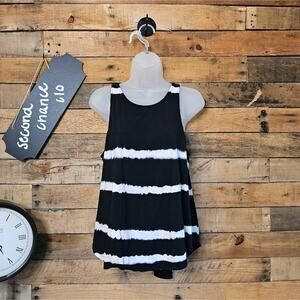 SALE-White crow women's open back black and white tank size m/l